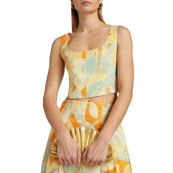 ALC Isabel Crop Top in Cumin Sea Glass 6 - Picture 1 of 6